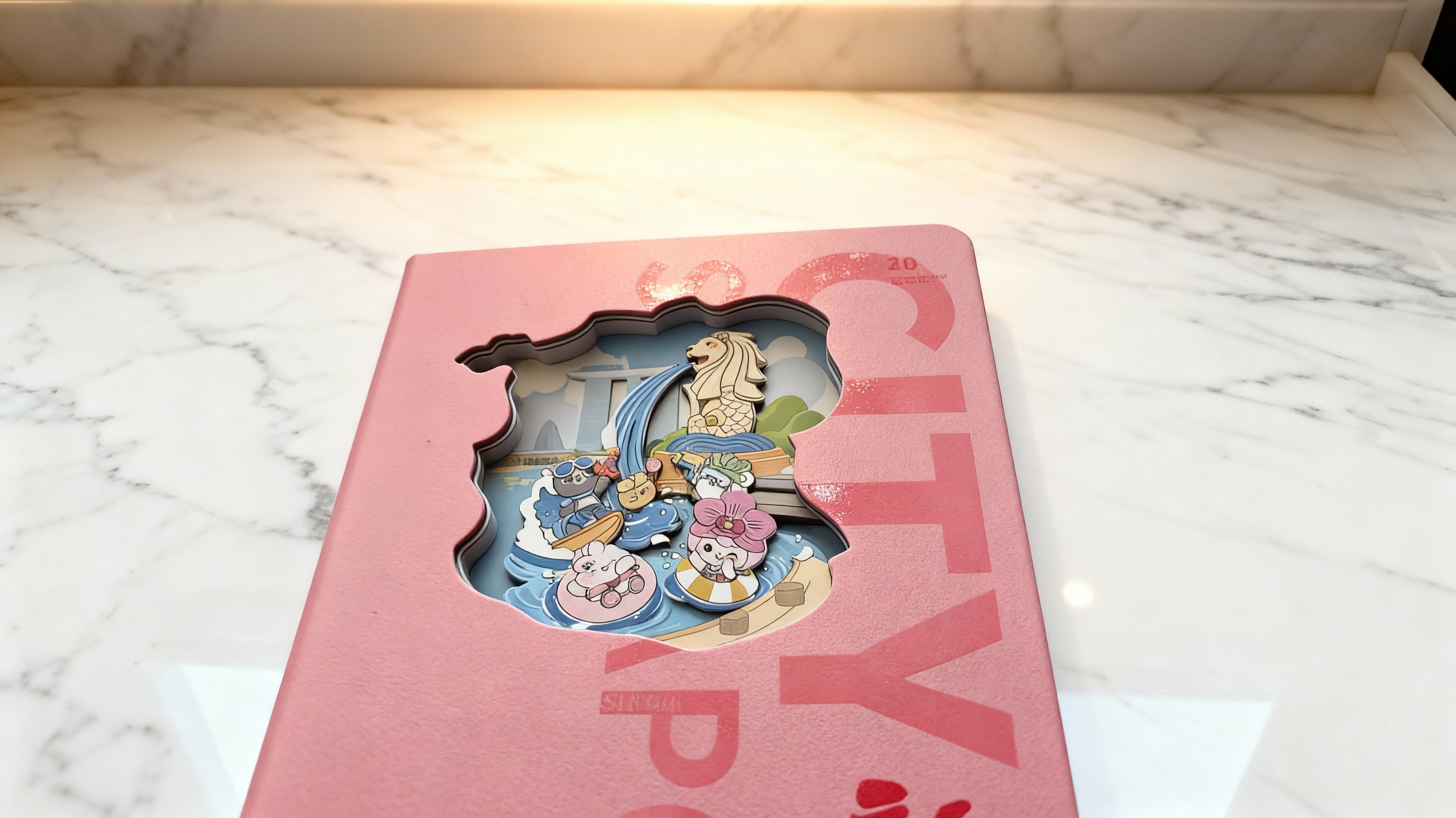 3D Paper Carving Notebook-Merlion Park